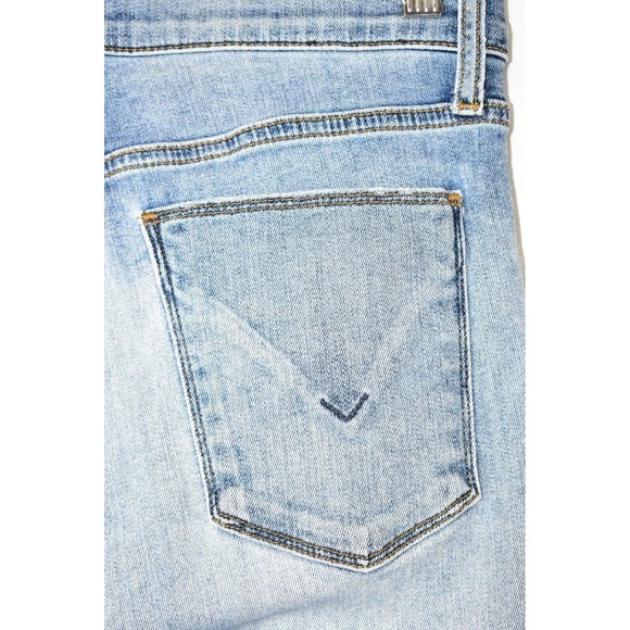 Hudson Barbara High Rise Super Skinny Ankle Jeans Size 27 Fray Raw Hem Cropped - Picture 12 of 14